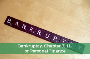 Bankruptcy, Chapter 7, 11, or Personal Finance